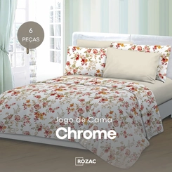 Jogo de Lençol King Size Rozac Chrome 6 Peças Sortido