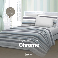 Jogo de Lençol King Size Rozac Chrome 6 Peças Sortido