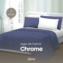Jogo de Lençol King Size Rozac Chrome 6 Peças Sortido