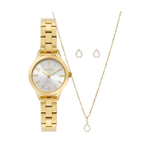 Relógio Condor Co2035nwm/k4x Analógico Feminino Dourado com Acessórios
