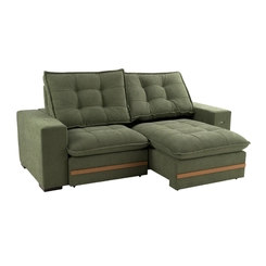 Sofá Retrátil 2 Lugares Kappesberg Vitto 260cm Verde Mescla