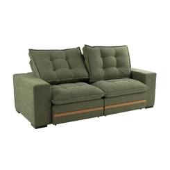 Sofá Retrátil 2 Lugares Kappesberg Vitto 260cm Verde Mescla
