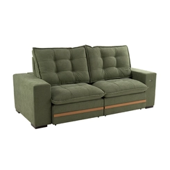 Sofá Retrátil 2 Lugares Kappesberg Vitto 260cm Verde Mescla