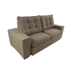 Sofá Retrátil 2 Lugares Kappesberg Vitto 260cm Marrom Mescla