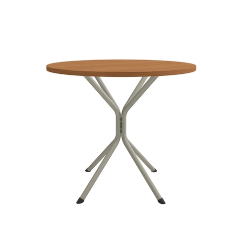 Mesa de Jantar para 4 Lugares Kappesberg Crome 90cm C979 Níquel/Canela