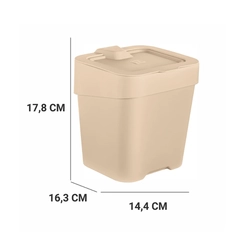 Lixeira Pia Slim 2,5L Uz Capuccino