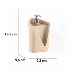 Dispenser para Detergente e Esponja Click Uz Capuccino