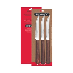 Kit 3 Facas Simonaggio Mogno