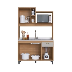 Cozinha Compacta Delmarco Fernanda 4 Portas FE1230 Freijó/Arenas SE