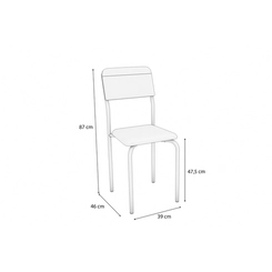 Conjunto Mesa de Jantar Kappesberg Crome com 4 Cadeiras