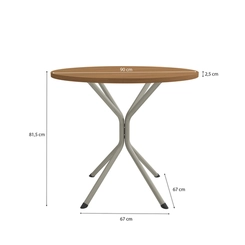 Conjunto Mesa de Jantar Kappesberg Crome com 4 Cadeiras