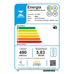 Ar Condicionado Split 12.000 BTUs Quente e Frio TCL TAC-12CHTG2-INV Branco 220V