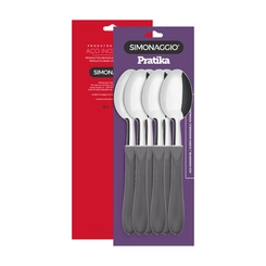 Kit 6 Colheres de Sopa Simonaggio Cinza