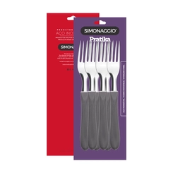 Kit 6 Garfos Simonaggio Cinza