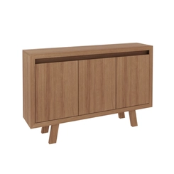 Balcão 135,8cm Tecno Mobili 3 Portas Amêndoa SE