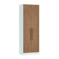 Guarda-Roupa Castro Requinte 7220M1 2 Portas Branco Line/Macadâmia SE