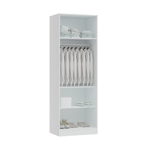 Guarda-Roupa Castro Requinte 20CL1 Sem Portas Branco Line SE