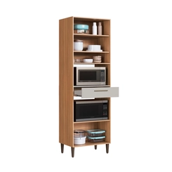 Paneleiro 70cm Delmarco Jade 9301 4 prateleiras Freijó/Arenas SE