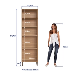 Paneleiro 63cm Delmarco Jade 9302 2 Portas Freijó/Arenas SE