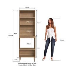 Paneleiro 63cm Delmarco Veneza 2900 com Nichos Mel SE