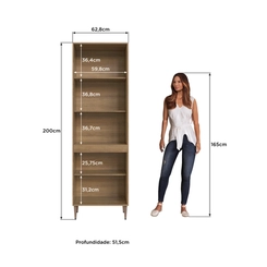 Paneleiro 63cm Delmarco Veneza 2904 4 Prateleiras Mel/Arenas SE