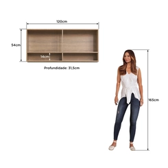 Aéreo 120cm Delmarco 1 Porta 2800 Mel/Arenas SE
