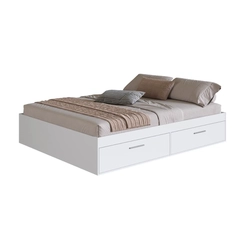 Cama Casal Baú Art in Móveis Branco SE
