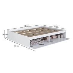 Cama Casal Baú Art in Móveis Branco SE