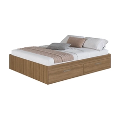 Cama Casal Baú Art in Móveis CT1140 Mel SE