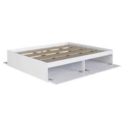 Cama Queen Size Baú Art in Móveis Branco SE