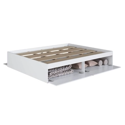 Cama Queen Size Baú Art in Móveis Branco SE
