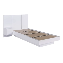 Cama Solteiro com Cabeceira Art in Móveis CJ074 Branco SE