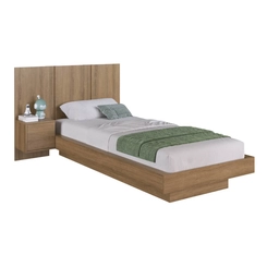 Cama Solteiro com Cabeceira Art in Móveis CJ074 Mel SE