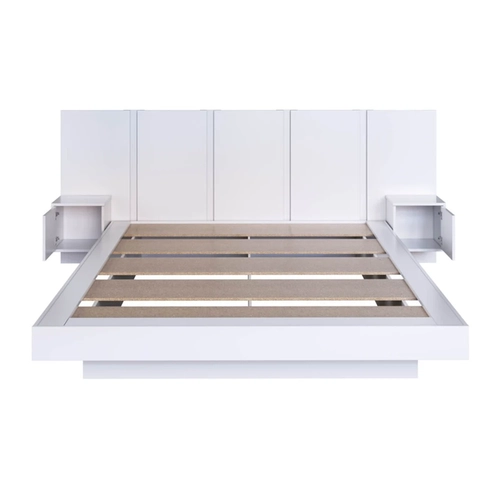 Cama Queen Size com Cabeceira Art in Móveis CJ075 Branco SE