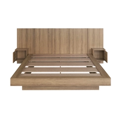 Cama Queen Size com Cabeceira Art in Móveis CJ075 Mel SE