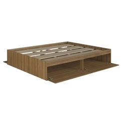 Cama Queen Size Baú Art in Móveis CT1160 Mel SE