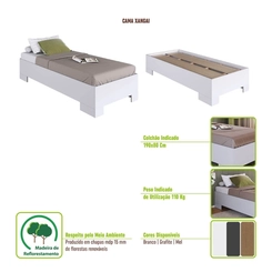 Cama Solteiro Art in Móveis CX1080 Mel SE