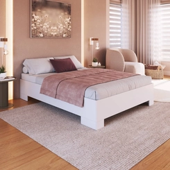 Cama Casal Art in Móveis CX1140 Branco SE