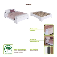 Cama Queen SIze Art in Móveis CX1160 Mel SE