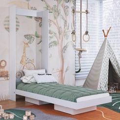 Cama Solteiro Articulada Vertical Art in Móveis CV1080 Branco SE