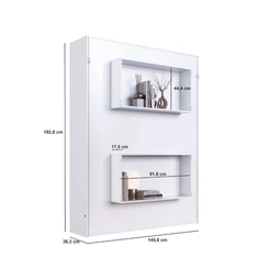 Cama Casal Articulada Vertical Art in Móveis CV1140 Branco SE