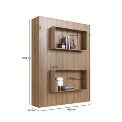 Cama Casal Articulada Vertical Art in Móveis CV1140 Mel SE