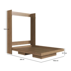 Cama Casal Articulada Vertical Art in Móveis CV1140 Mel SE