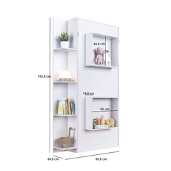 Cama Solteiro Articulada Vertical Art in Móveis CV1085 Branco SE