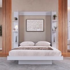 Cama Casal Articulada Vertical Art in Móveis CV1145 Branco SE