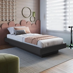 Cama Solteiro Art in Móveis CZ1090 Grafite SE