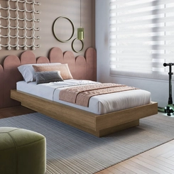 Cama Solteiro Art in Móveis CZ1090 Mel SE