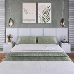 Cabeceira Casal Art in Móveis PL1160 Branco SE