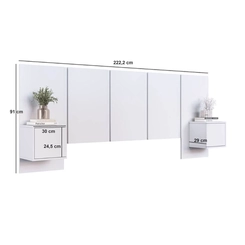 Cabeceira Casal Art in Móveis PL1160 Branco SE
