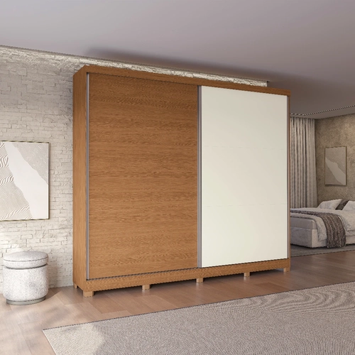 Guarda-Roupa 2 Portas Kappesberg CB03T583-CNOW Canela/Off White SE